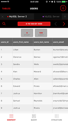 Query - A MySQL client for iPhone